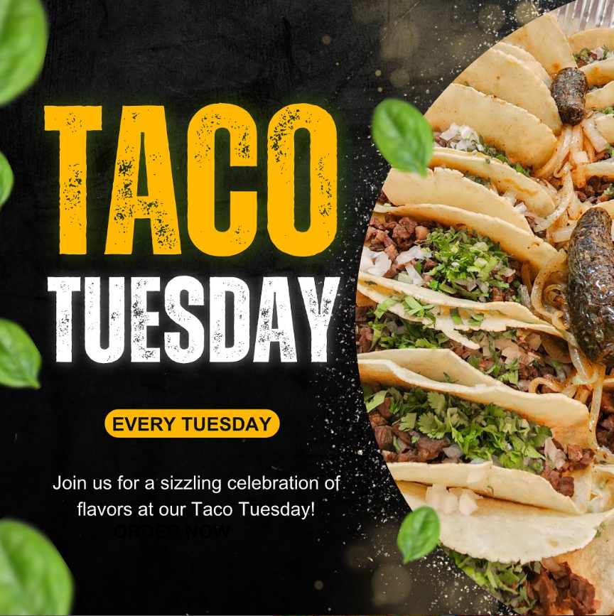 Taco Tuesday at Antojitos El Sol: street tacos with cilantro and onion, every Tuesday